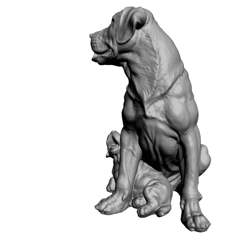 картинка Собака с щенком F1-166 3D-STL.COM