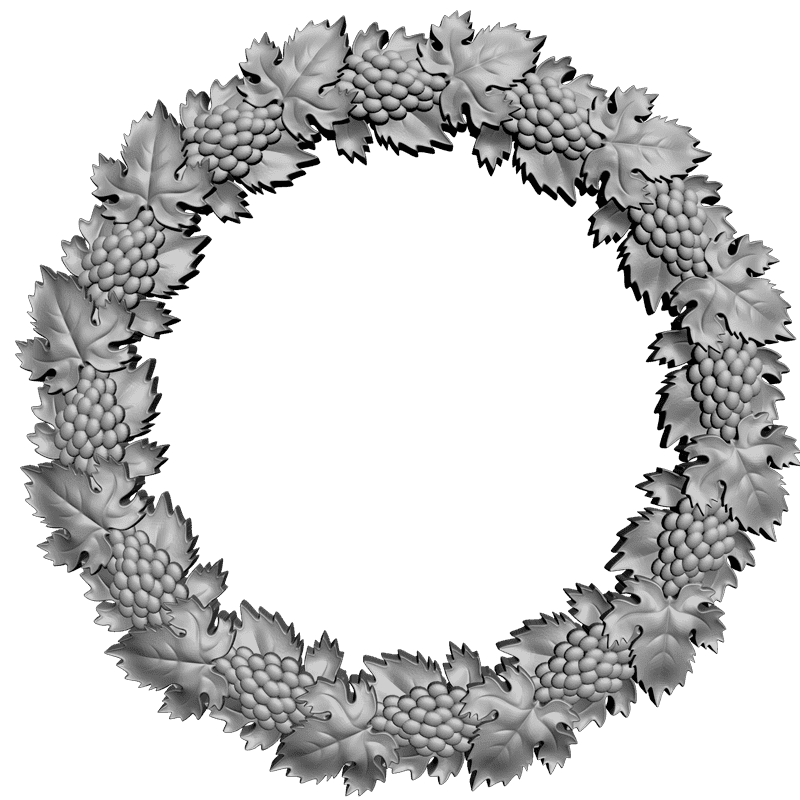 картинка Рама круглая резная D14-224 3D-STL.COM