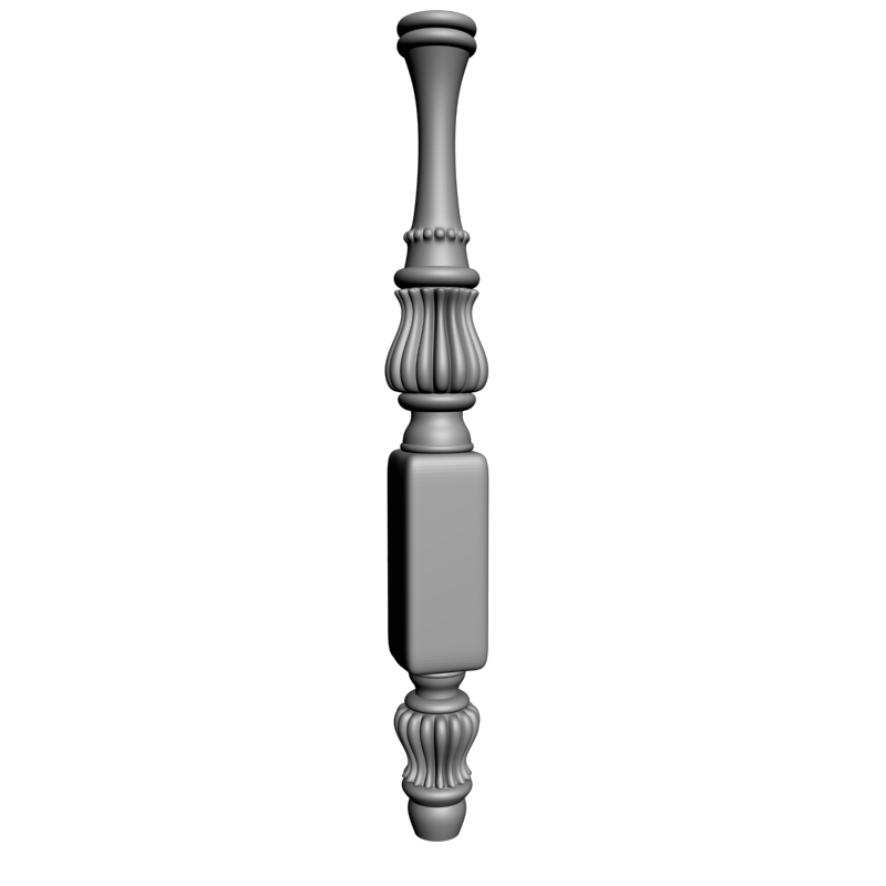 картинка Ножка мебельная резная M6-130 3D-STL.COM