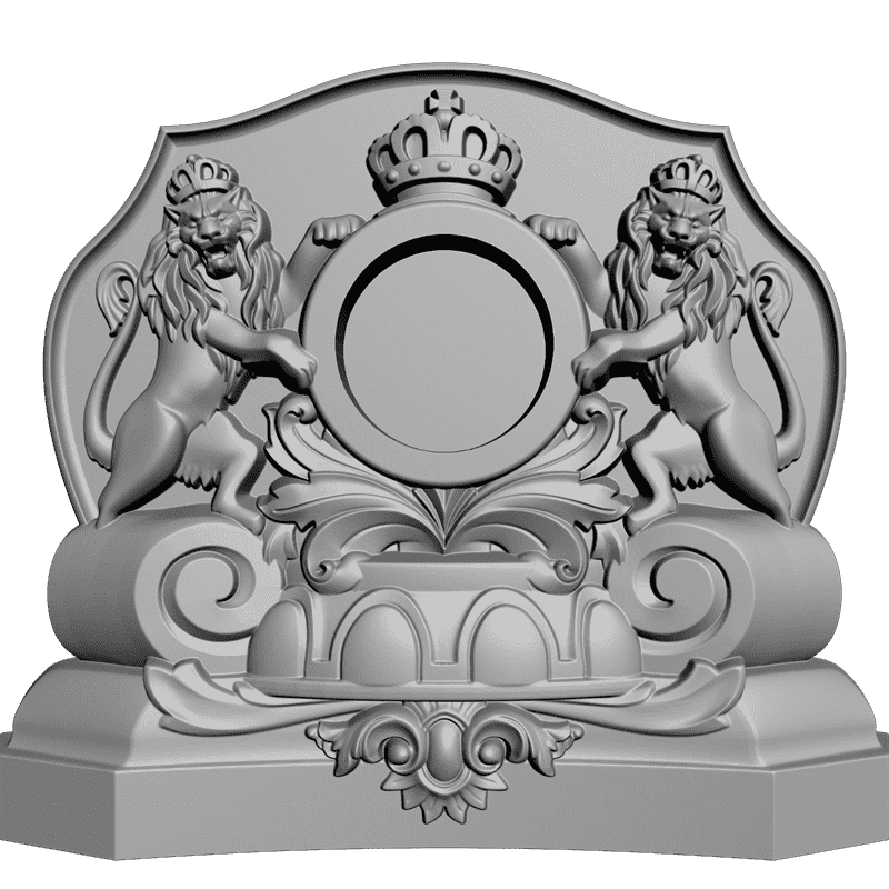 картинка Часы со львами P3-021 3D-STL.COM