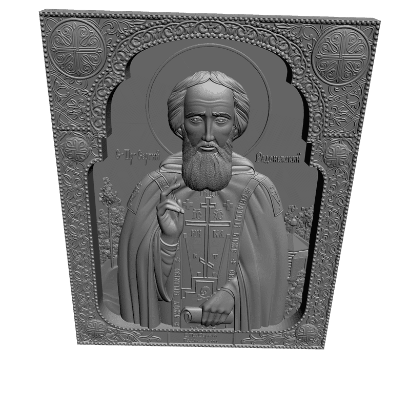 картинка Сергий Радонежский V3-046 3D-STL.COM