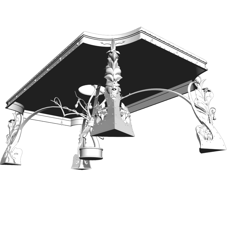 картинка Кованный стол M8-068 3D-STL.COM