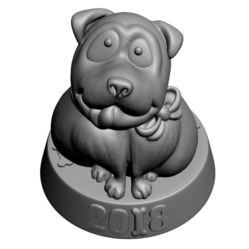 картинка Собака-2018 RP4-006 3D-STL.COM