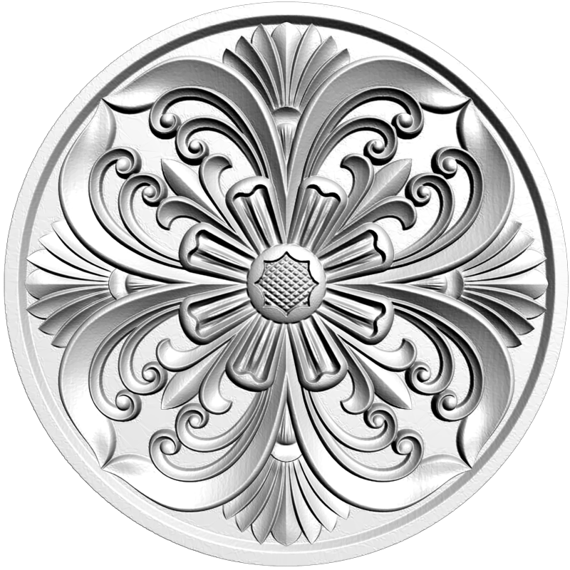 картинка Розетка резная круглая D16-292 3D-STL.COM