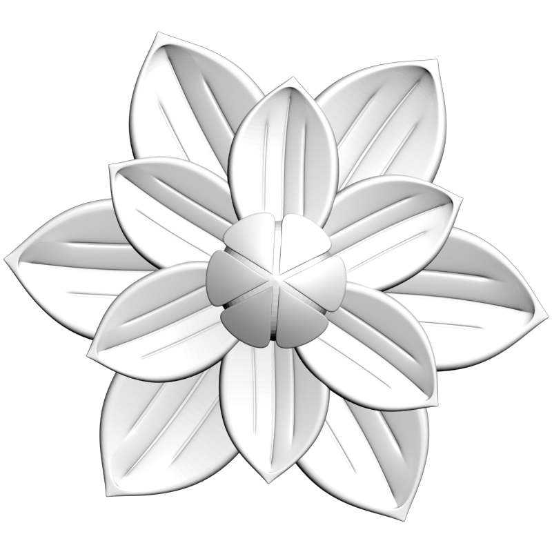 картинка Розетка резная D16-307 3D-STL.COM