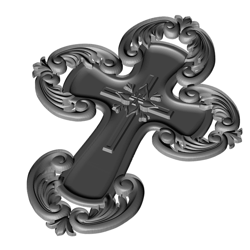 картинка Крестик RY4-022 3D-STL.COM