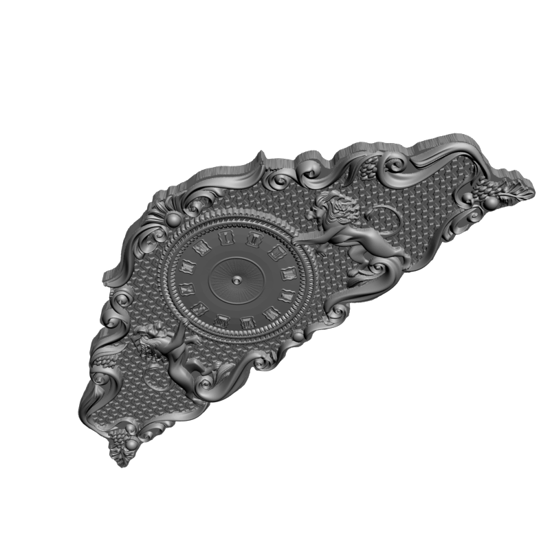 картинка Часы со львами P3-200 3D-STL.COM