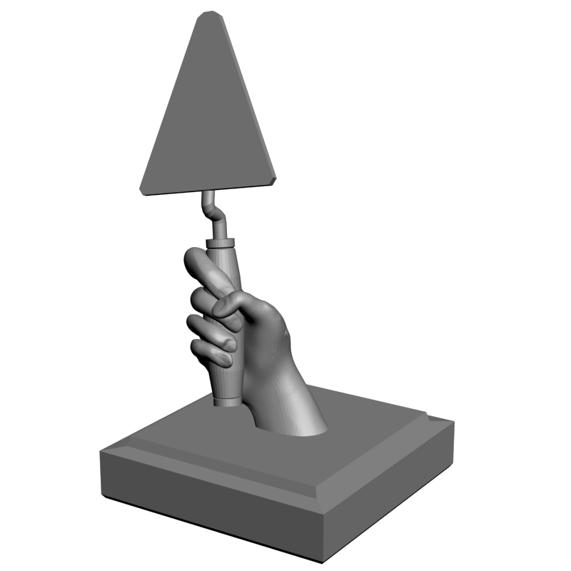картинка Рука с мастерком P4-344 3D-STL.COM