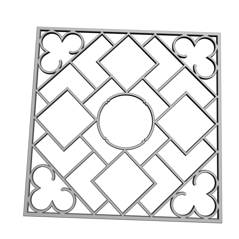 картинка Решётка декоративная D15-035 3D-STL.COM