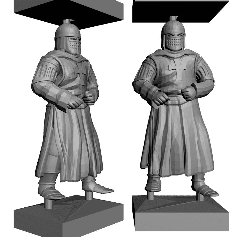 картинка Набор шахмат. Крестоносцы PI3-096 3D-STL.COM