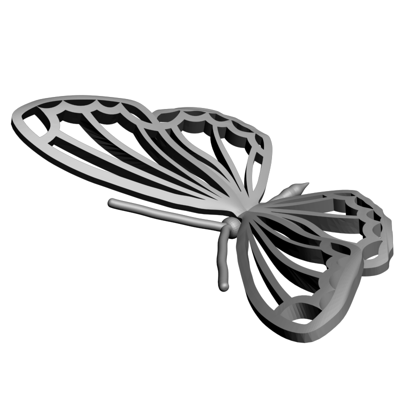 картинка Бабочка F6-036 3D-STL.COM