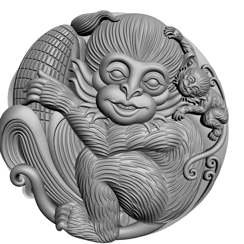 картинка Обезьяна D12-685 3D-STL.COM