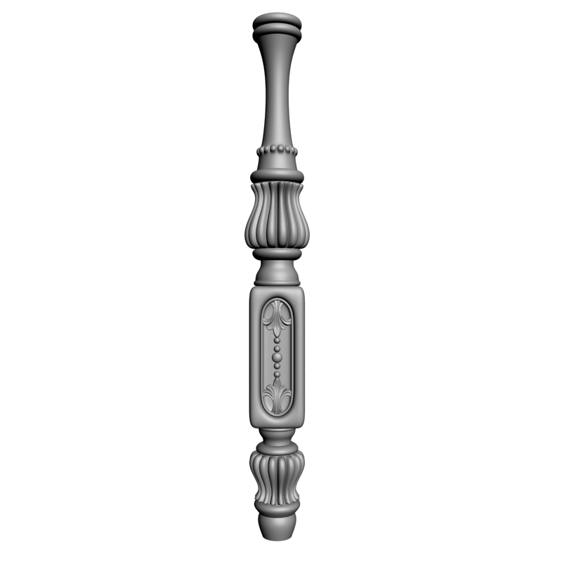картинка Ножка мебельная резная M6-130 3D-STL.COM