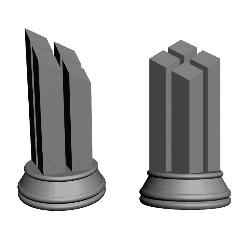 картинка Набор шахмат. Хрустальные PI3-104 3D-STL.COM