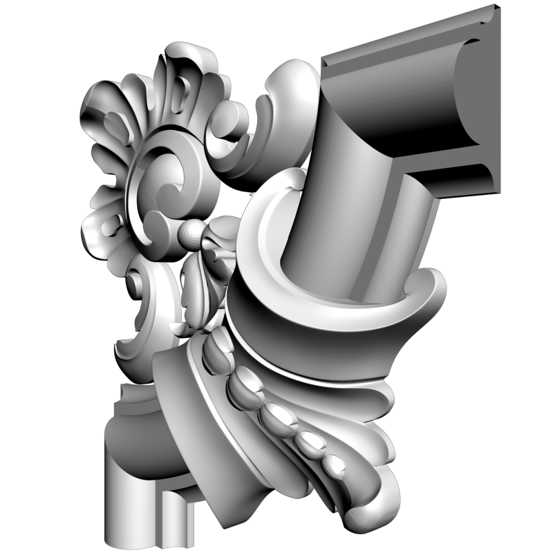 картинка Угловой элемент D19-049 3D-STL.COM