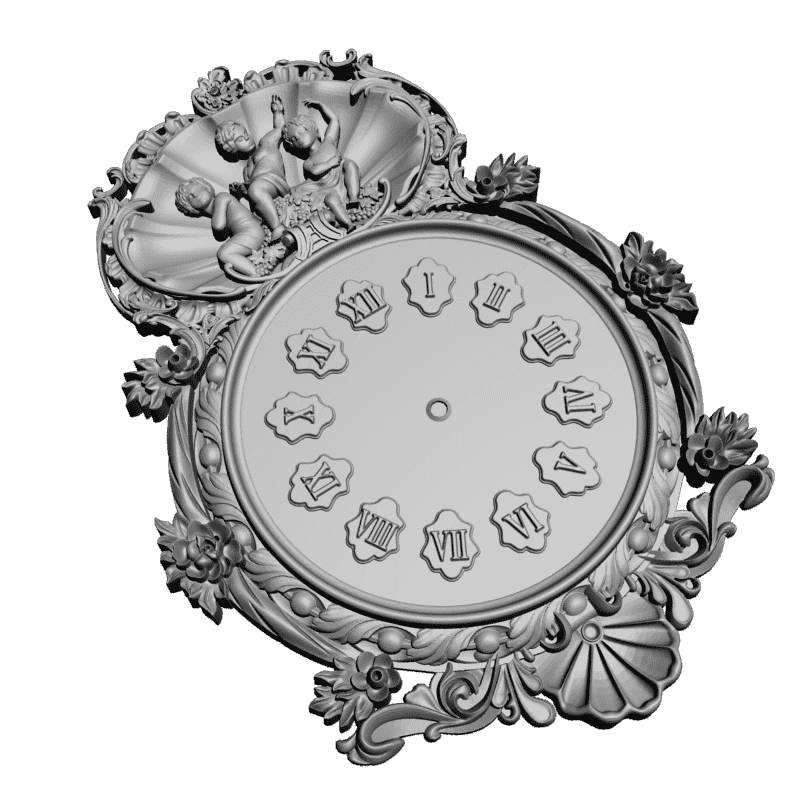 картинка Часы с ангелочками P3-110 3D-STL.COM
