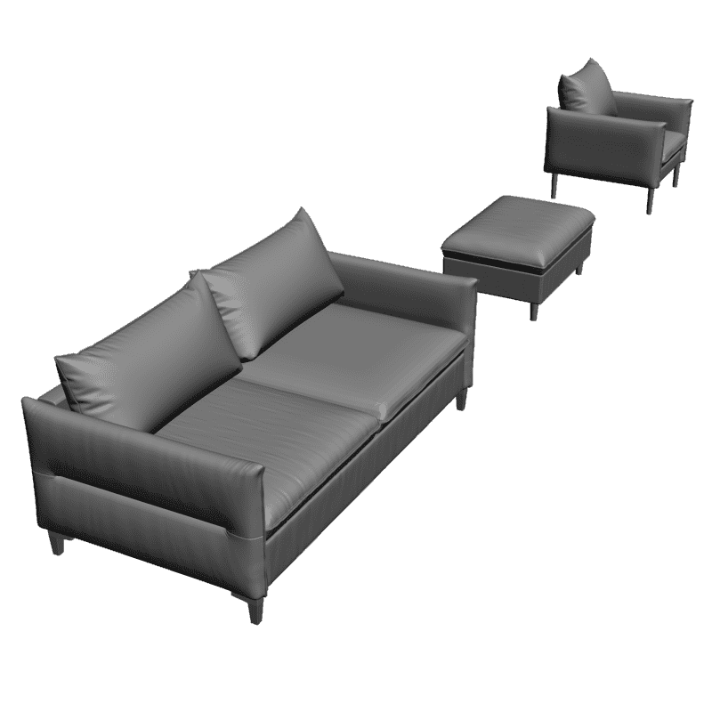 картинка Набор мягкой мебели Bergen M13-018 3D-STL.COM