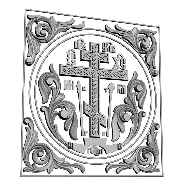 картинка Орнамент с крестом V9-137 3D-STL.COM