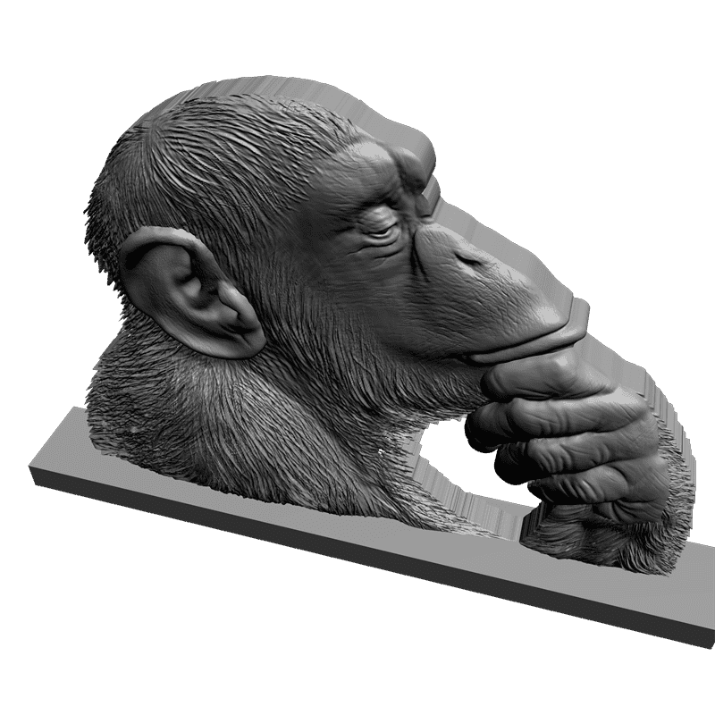 картинка Обезьяна F1-052 3D-STL.COM