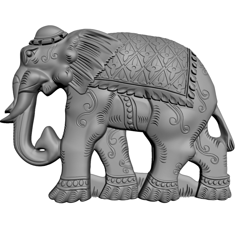 картинка Индийский слон F1-252 3D-STL.COM