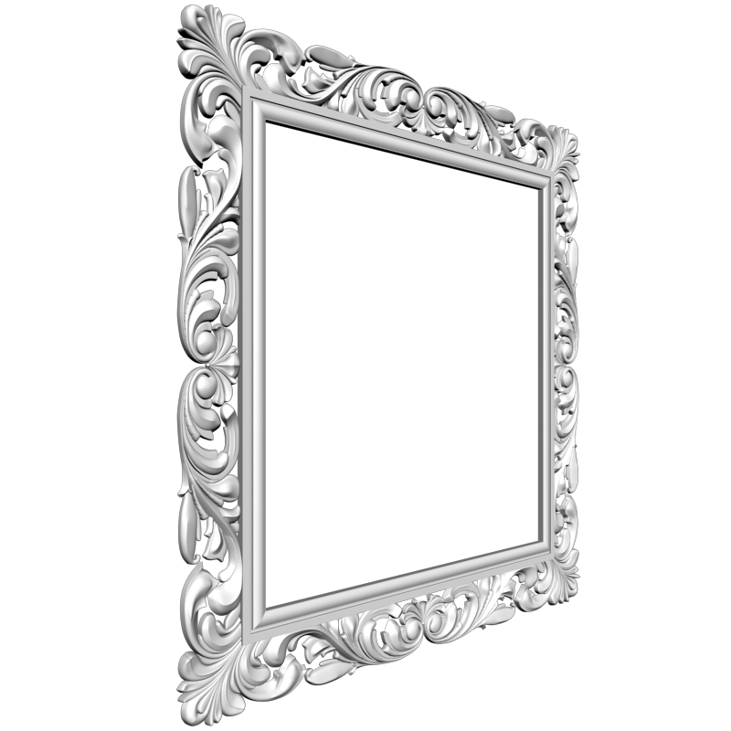 картинка Рама квадратная резная D14-384 3D-STL.COM