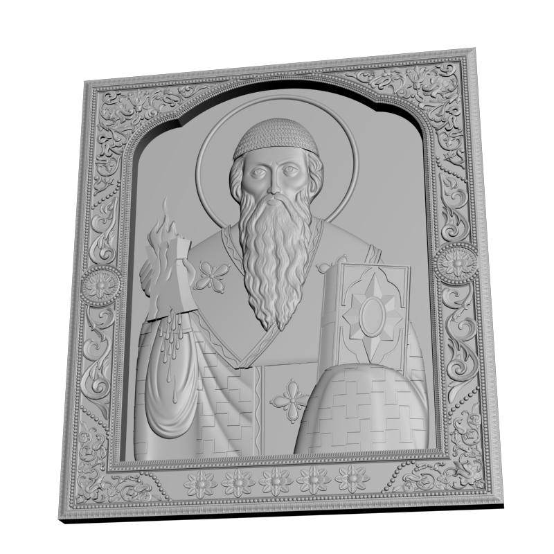 картинка Святитель Спиридон Тримифунтский V3-436 3D-STL.COM