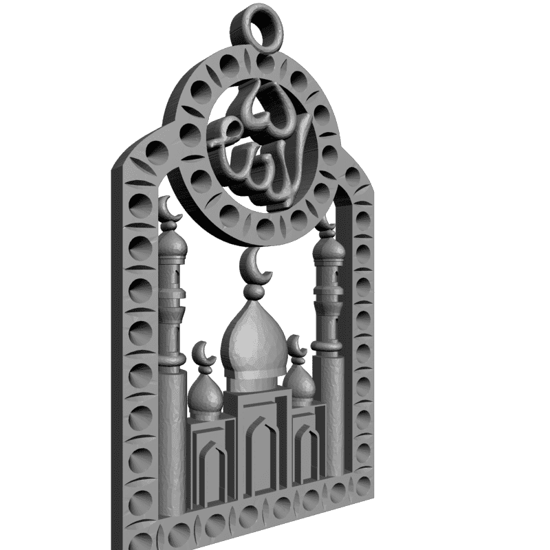картинка Ладанка мусульманская V9-057 3D-STL.COM