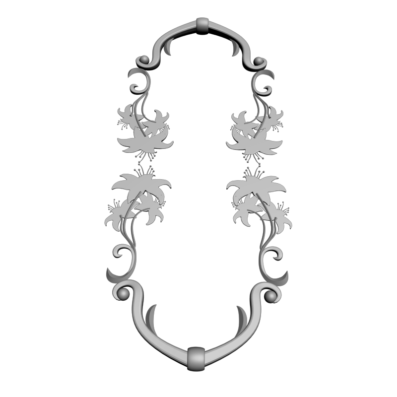 картинка Элемент декора Цветы Лилии D10-529 3D-STL.COM