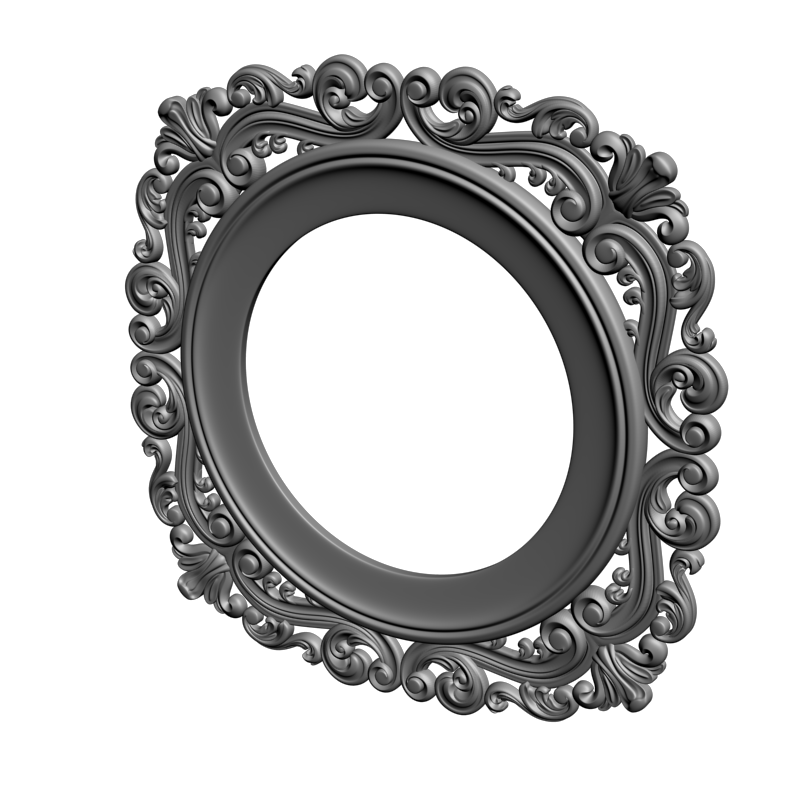 картинка Рама резная круглая D14-435 3D-STL.COM