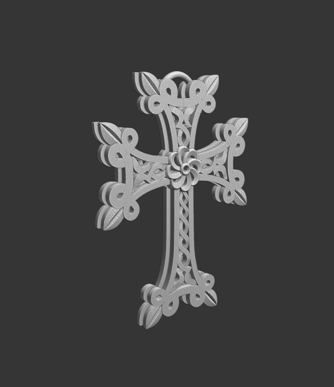 картинка Крест Армянский 3D-STL.COM