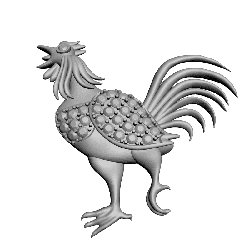 картинка Украшение «Золотой петушок» RY6-033 3D-STL.COM