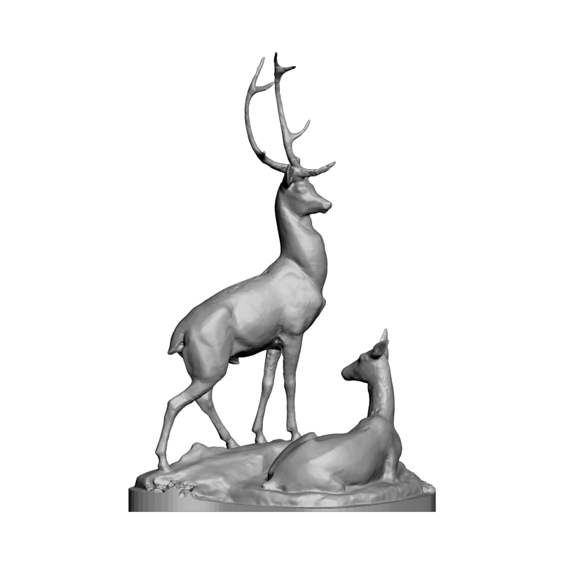 картинка два оленя фигурка F1-315 3D-STL.COM