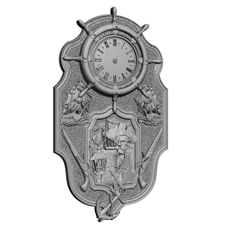 картинка Пиратские часы P3-159 3D-STL.COM