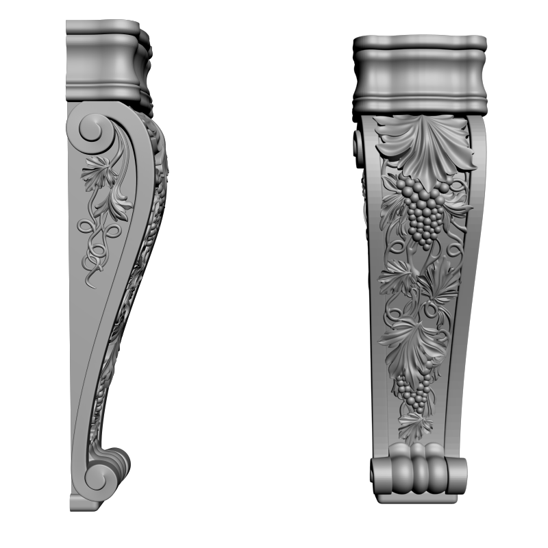 картинка Кронштейн резной D9-197 3D-STL.COM