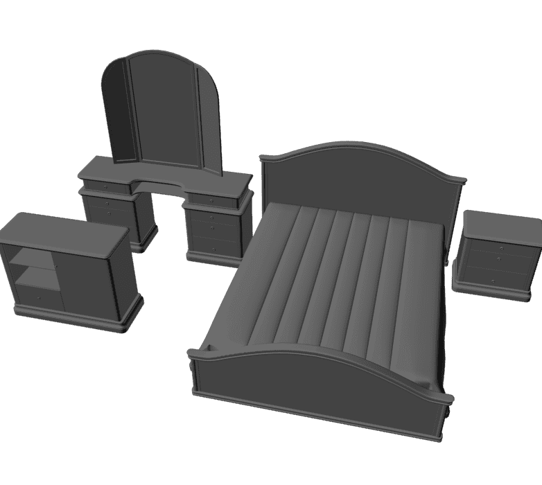 картинка Спальня Полный комплект M4-136 3D-STL.COM
