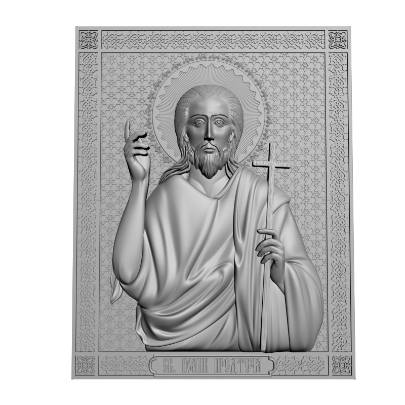 картинка Икона Иоана Предтеча V3-494 3D-STL.COM