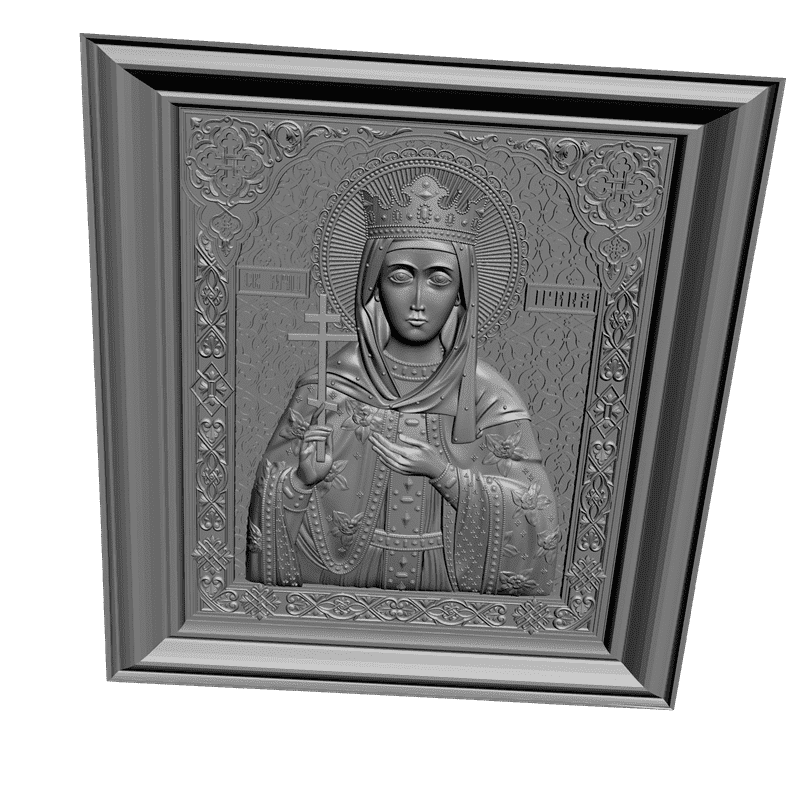 картинка Святая Мученица Ирина в окладе V3-122 3D-STL.COM