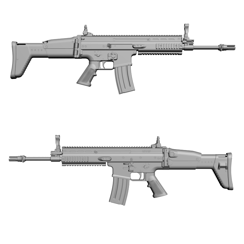 картинка FN SCAR-L RO2-031 3D-STL.COM