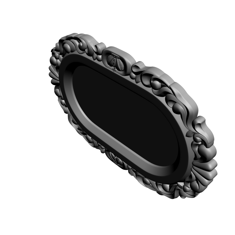 картинка Рама резная овальная D14-444 3D-STL.COM