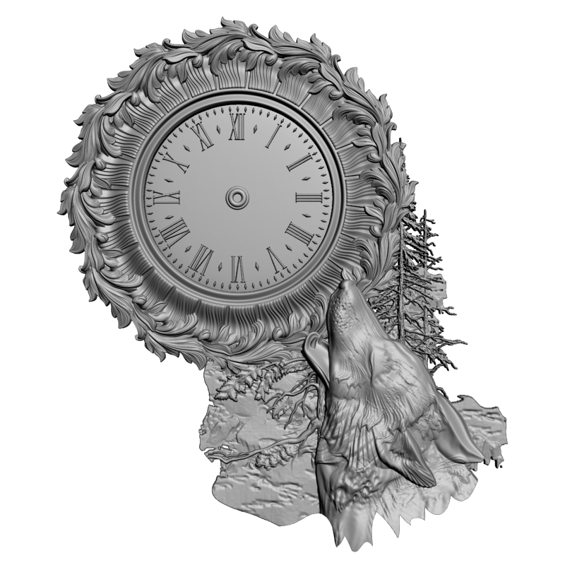 картинка Часы охотника P3-167 3D-STL.COM