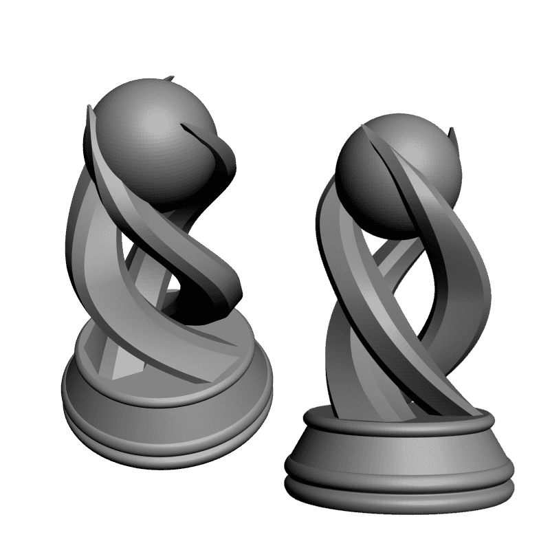 картинка Набор шахмат. Хрустальные PI3-104 3D-STL.COM
