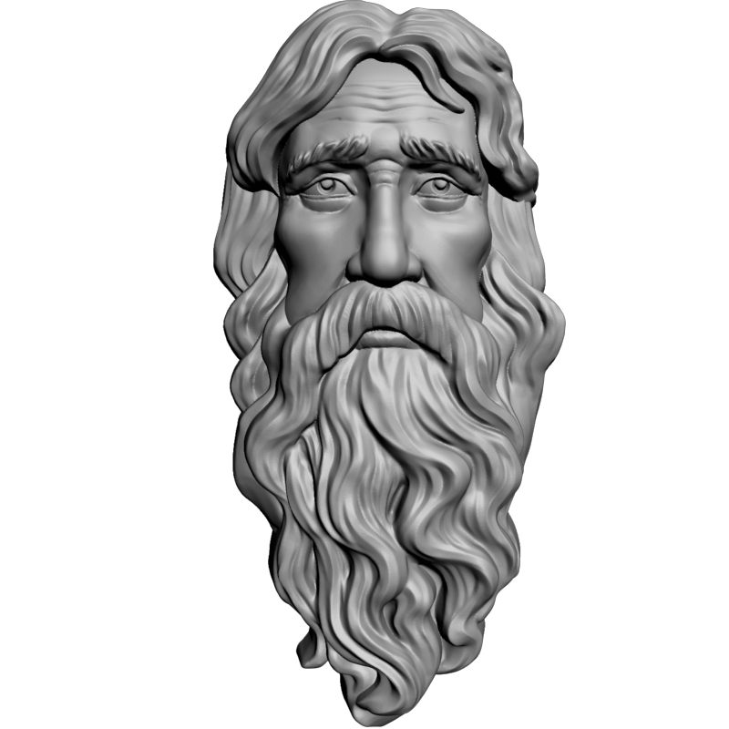 картинка Лик Старик L1-124 3D-STL.COM