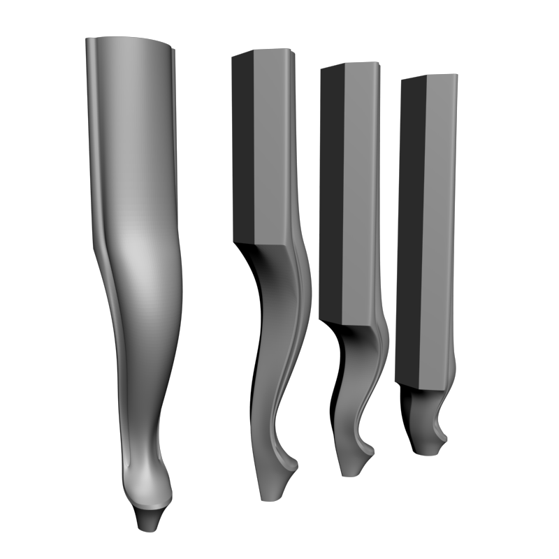 картинка Ножка мебельная резная M6-140 3D-STL.COM