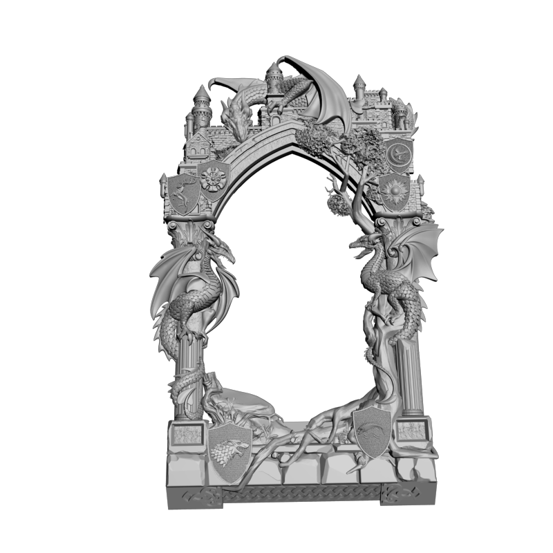 картинка Рама резная Драконы D14-522 3D-STL.COM