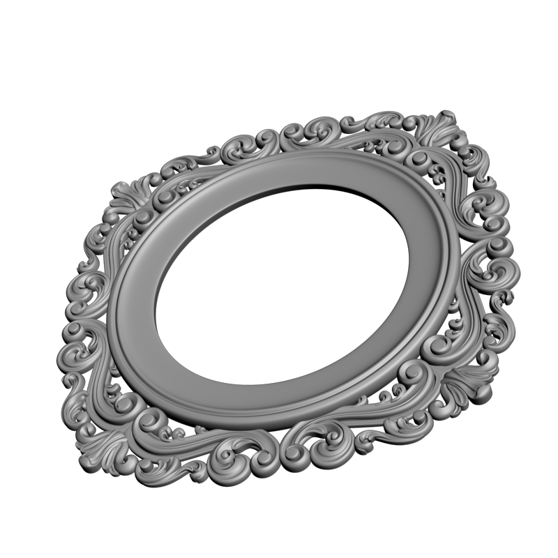картинка Рама резная круглая D14-435 3D-STL.COM