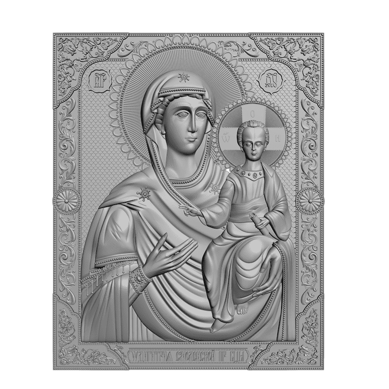 картинка Смоленская икона Божьей Матери V3-283 3D-STL.COM