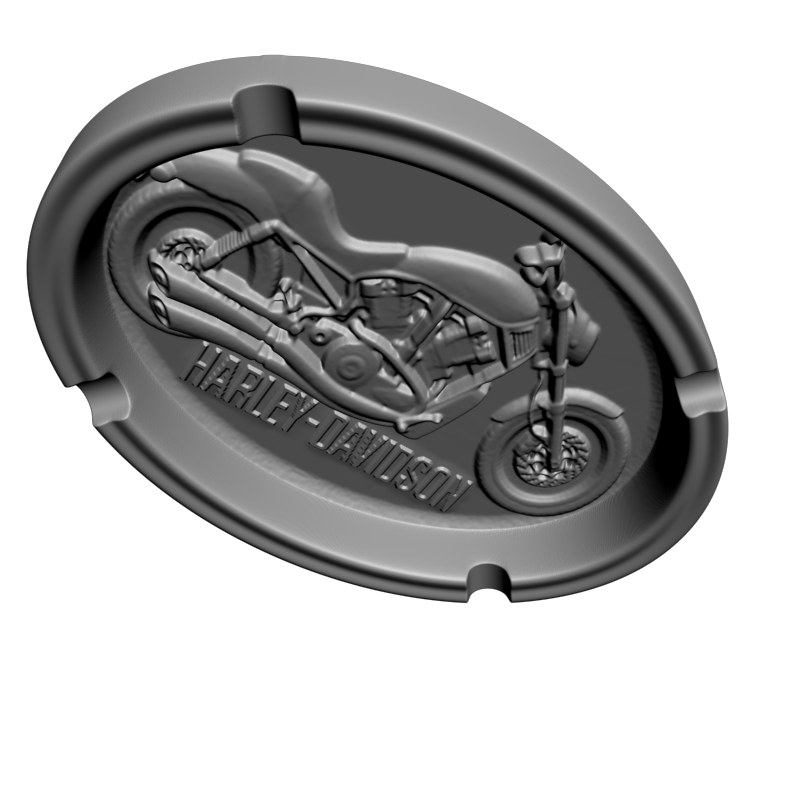 картинка Пепельница Харлей под смолу P4-477 3D-STL.COM