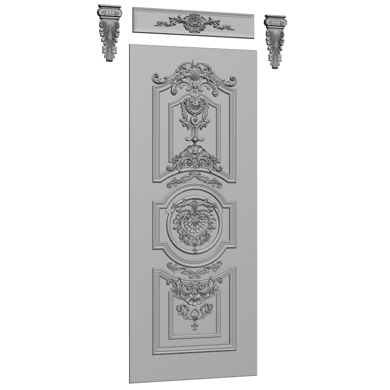картинка Двери резные H3-068 3D-STL.COM