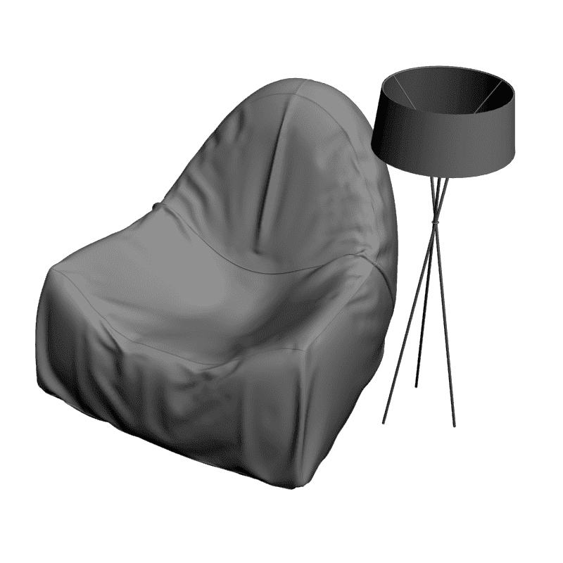 картинка Кресло-мешок с торшером M3-061 3D-STL.COM