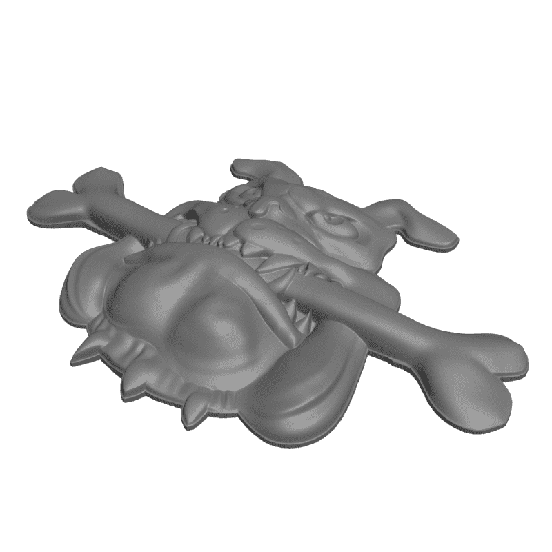 картинка Собака и кость P4-287 3D-STL.COM